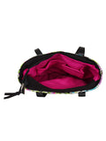 Geomat Acrylic Jacquard & PU Shoulder Bag
