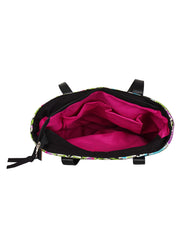 Geomat Acrylic Jacquard & PU Shoulder Bag