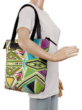 Geomat Acrylic Jacquard & PU Shoulder Bag