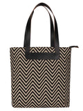 Geomat Acrylic Jacquard & PU Shoulder Bag