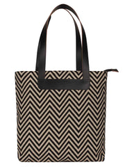 Geomat Acrylic Jacquard & PU Shoulder Bag