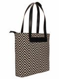 Geomat Acrylic Jacquard & PU Shoulder Bag
