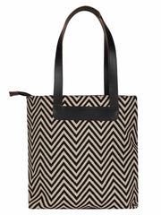 Geomat Acrylic Jacquard & PU Shoulder Bag