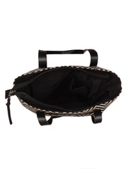 Geomat Acrylic Jacquard & PU Shoulder Bag