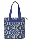 Geomat Acrylic Jacquard & PU Shoulder Bag