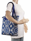 Geomat Acrylic Jacquard & PU Shoulder Bag