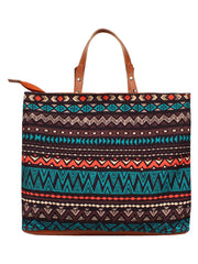 Geomat Digital Printed Canvas & PU Hand Bag