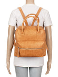 Classic Textured Leatherite Backpack