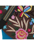 Canvas Embroidered Sling Bag