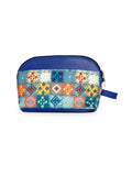 Geomat Polyester & PU Graphic Cosmetic Vanity Bag