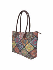 Mandala Digital Printed Canvas Tote Bag
