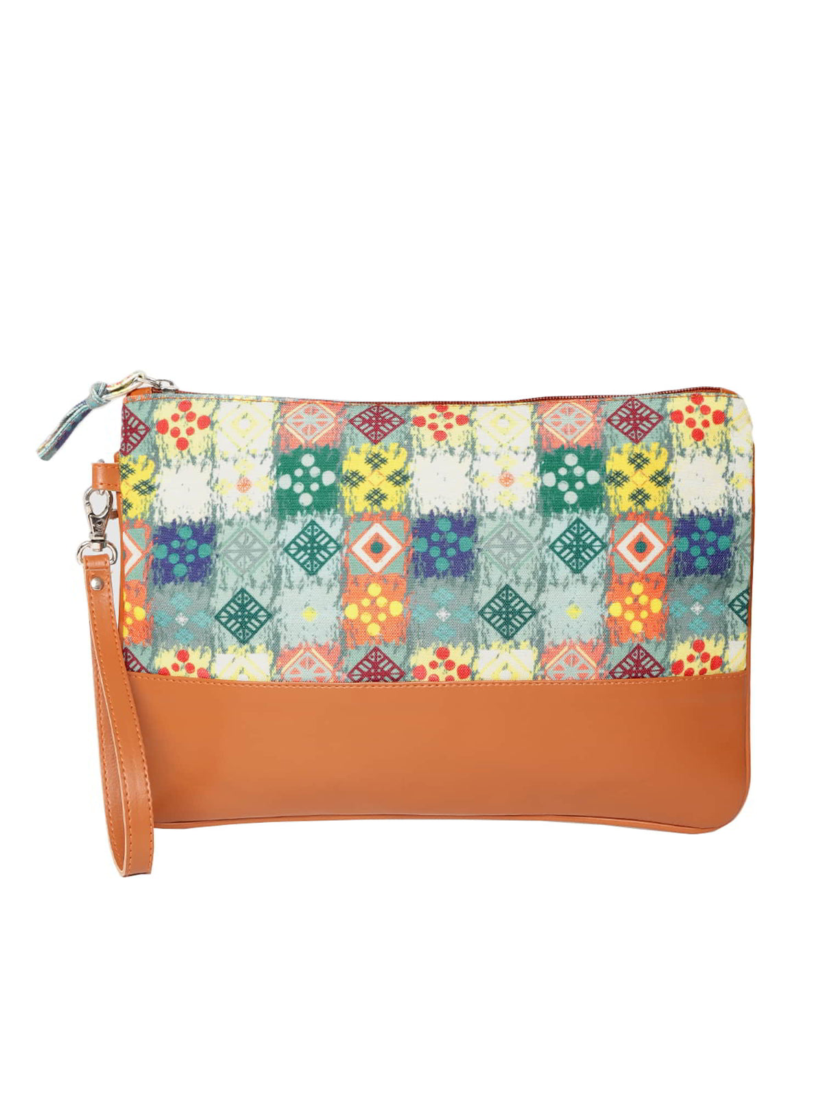 Geomat Polyester PU Graphic Cosmetic Vanity Bag