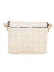 Gaper Medallion Embellished Cotton Jacquard Sling Bag