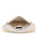 Gaper Medallion Embellished Cotton Jacquard Sling Bag