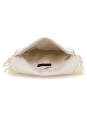 Gaper Medallion Embellished Cotton Jacquard Sling Bag