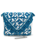 Gaper Medallion Embellished Cotton Jacquard Sling Bag