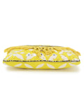 Gaper Medallion Embellished Cotton Jacquard Sling Bag