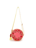 Verdant Floral Embroidered Cotton Canvas  Sling Bag