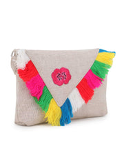 Floral Patch Canvas Sling Bag