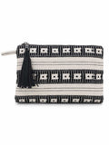 Cotton Canvas Striped Vanity Bag