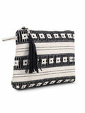 Cotton Canvas Striped Vanity Bag