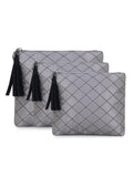 Polyester Geometric Vanity Bag (Set of 3)