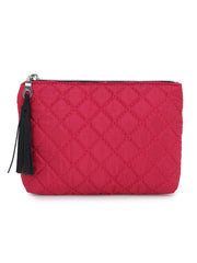 Polyester Solid Geometric Vanity Bag (Set of 3)