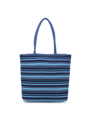 Jute Textured & Striped Shopping Bag
