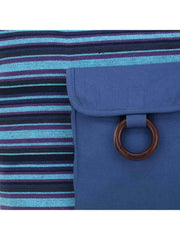 Jute Textured & Striped Shopping Bag