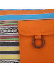 Jute Textured & Striped Shopping Bag