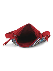 Geomat Acrylic & Canvas Striped Sling Bag