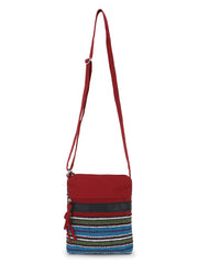 Geomat Acrylic & Canvas Striped Sling Bag