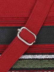 Geomat Acrylic & Canvas Striped Sling Bag