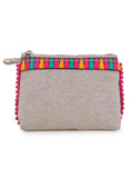 Cotton Canvas Solid Vanity Bag