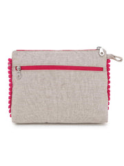 Cotton Canvas Solid Vanity Bag