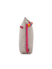 Cotton Canvas Solid Vanity Bag