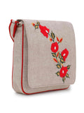 Canvas Embroidered Sling Bag