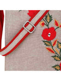 Canvas Embroidered Sling Bag
