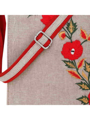 Canvas Embroidered Sling Bag