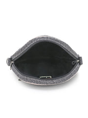 Canvas Floral Embroidered Sling Bag