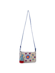 Canvas Embroidered Sling Bag