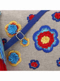 Canvas Embroidered Sling Bag