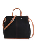 Classic Suede & Leatherette Solid Hand Bag