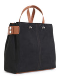 Classic Suede & Leatherette Solid Hand Bag