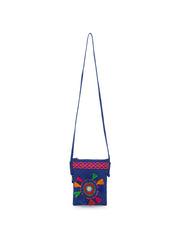 Canvas Crotia Patch with Lace Detail Sling Bag