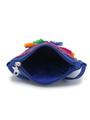 Canvas Crotia Patch with Lace Detail Sling Bag