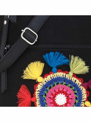 Canvas Crotia Patch Sling Bag