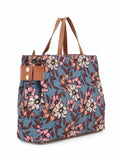 Polyester & Leatherette Digital Print Floral Hand Bag