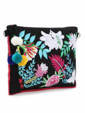 Floral Canvas Embroidered Sling Bag