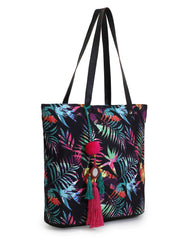 Blossom Polycotton Botanical Digital Printed Tote Bag